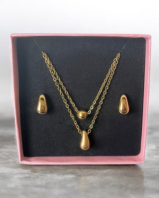 Teardrop set Necklace + Earrings