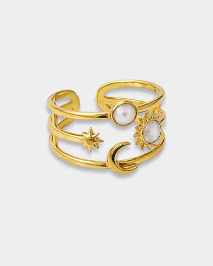 Golden White Celestial Ring
