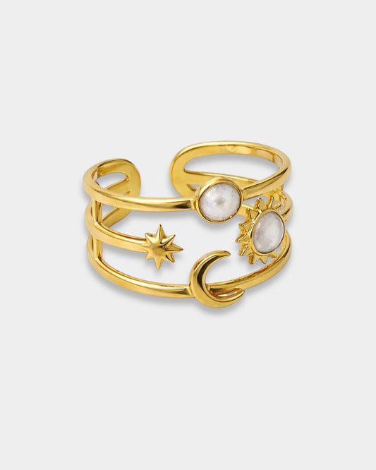 Golden White Celestial Ring