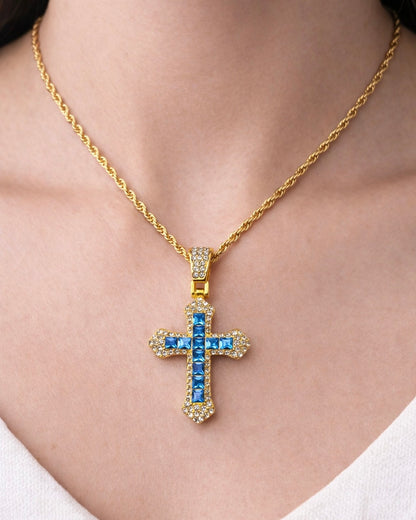 Blue Cross Pendant