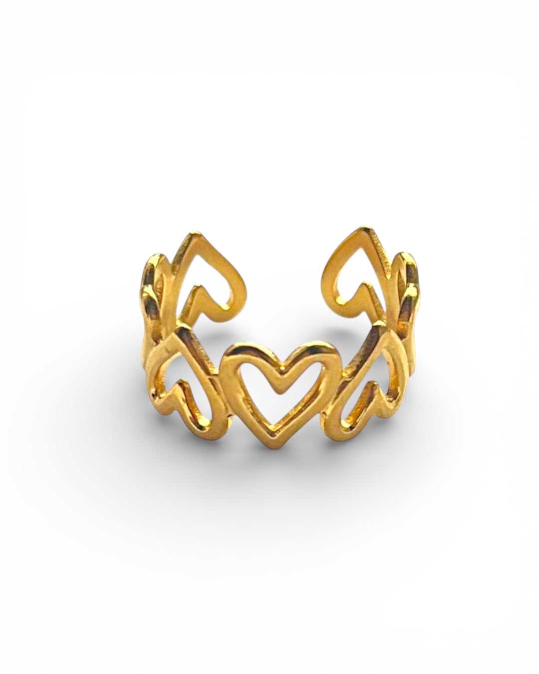 Gold Hearts Ring