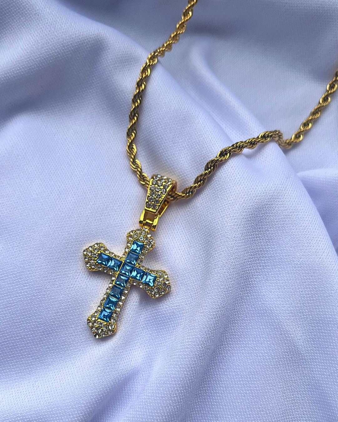 Blue Cross Pendant