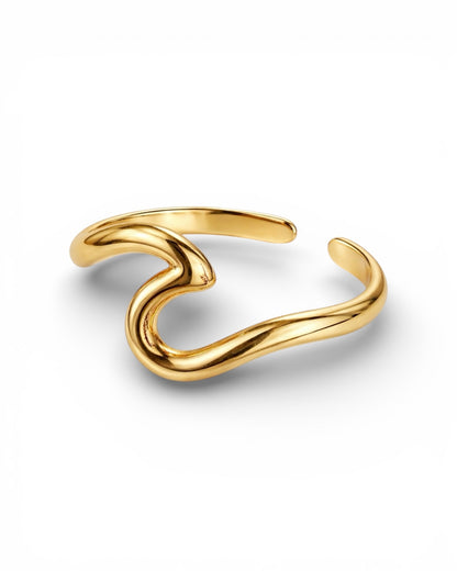 Golden Wave Ring