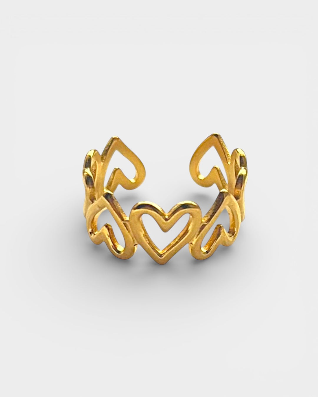 Gold Hearts Ring