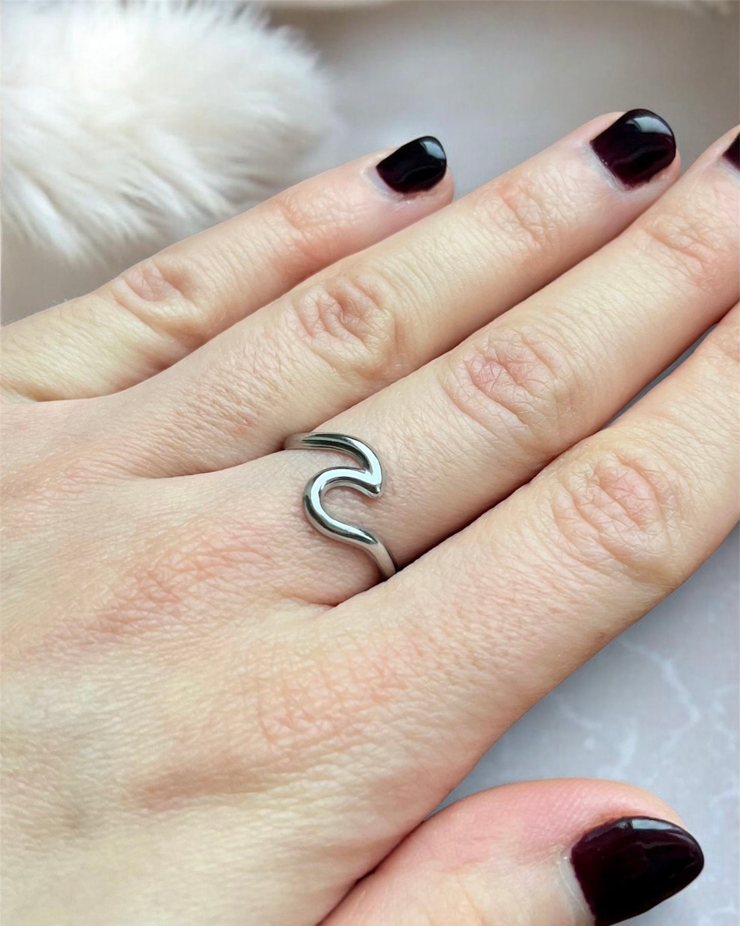 Silver Wave Ring