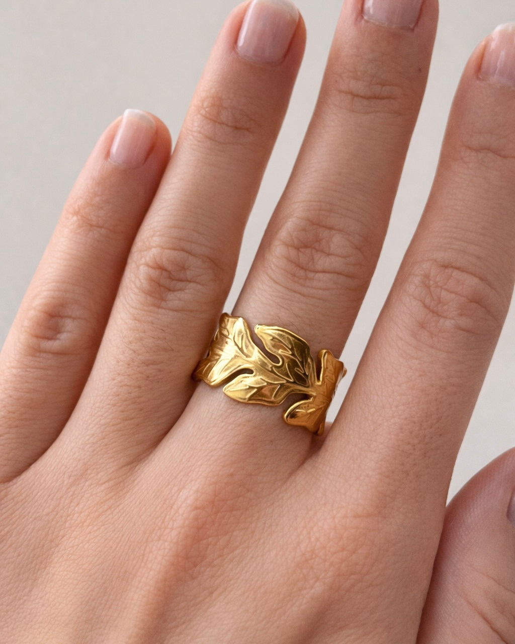 Golden Leaves Ring