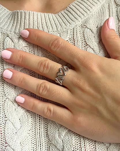 Hearts Ring (Silver)